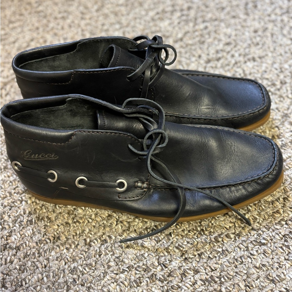Gucci Black Leather Shoes